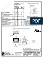 Premier Magnetics Inc.: Table 1: Electrical Specifications at 25 Figure 1: Schematic Diagram