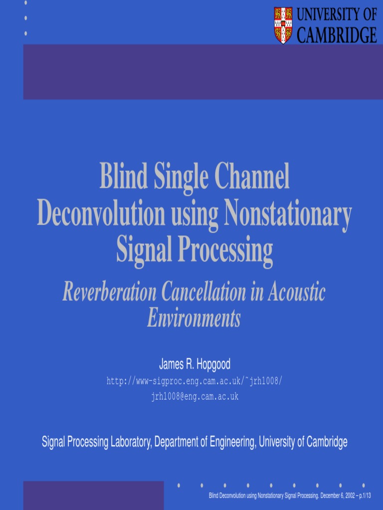 Blind Single Channel Deconvolution Using Nonstationary Signal