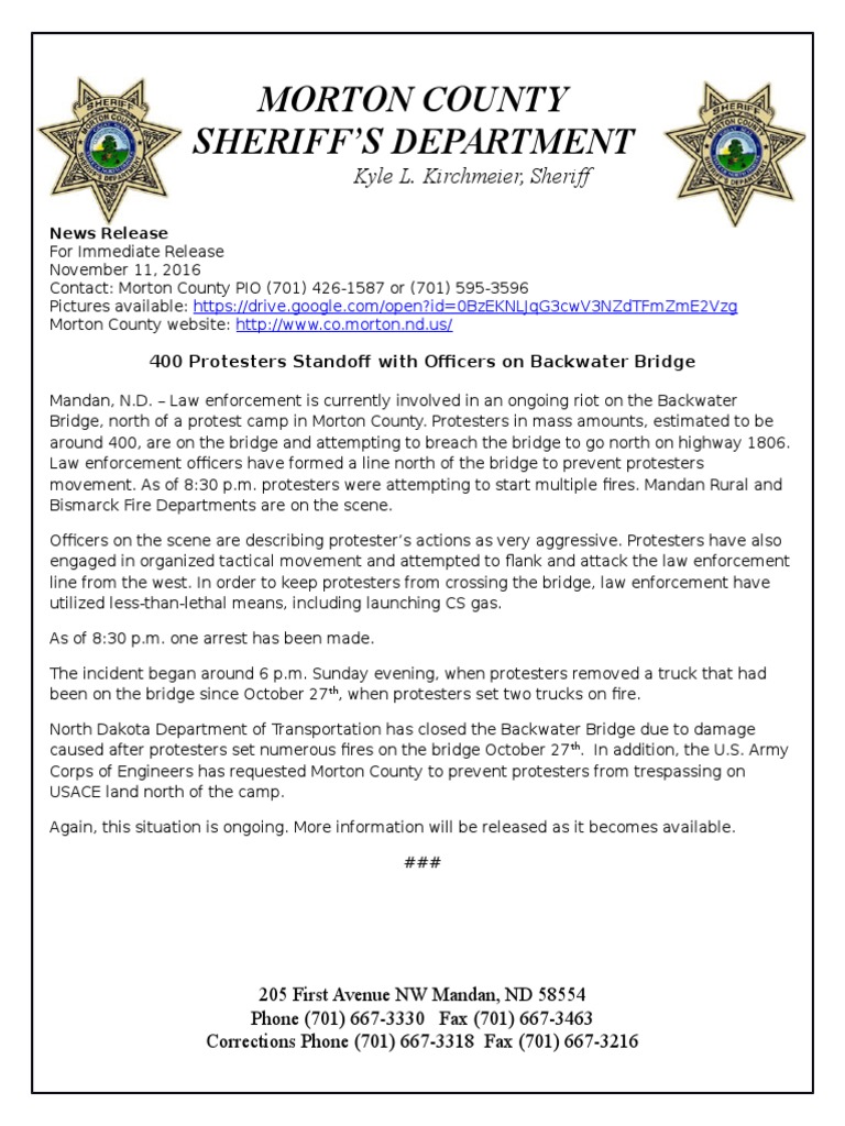 Morton County Sheriff'S Department Kyle L. Kirchmeier, Sheriff PDF