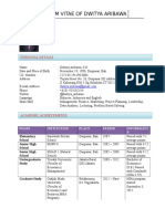 Curriculum Vitae Dwitya Aribawa