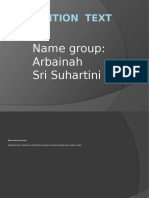 Exposition Text: Name Group: Arbainah Sri Suhartini