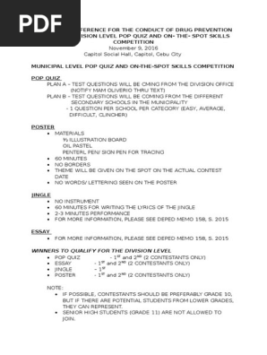 Division Level Pop Quiz