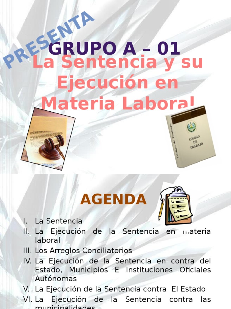 La Sentencia y Su Ejecución en Materia Laboral | PDF | Ley Pública ...