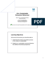 (Un-) Sustainable Consumer Behaviour: Learning Objectives