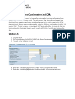 Entering SA Lines Confirmation in SCM