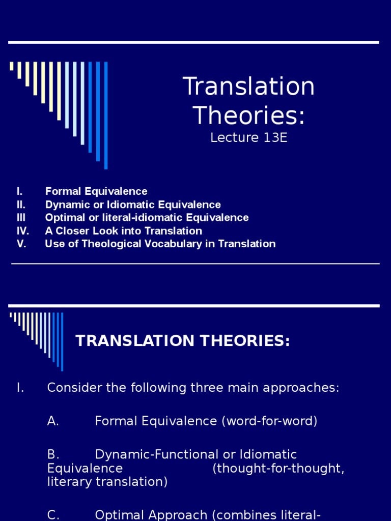 Overview of Translation Theories | PDF | Translations | Linguistics