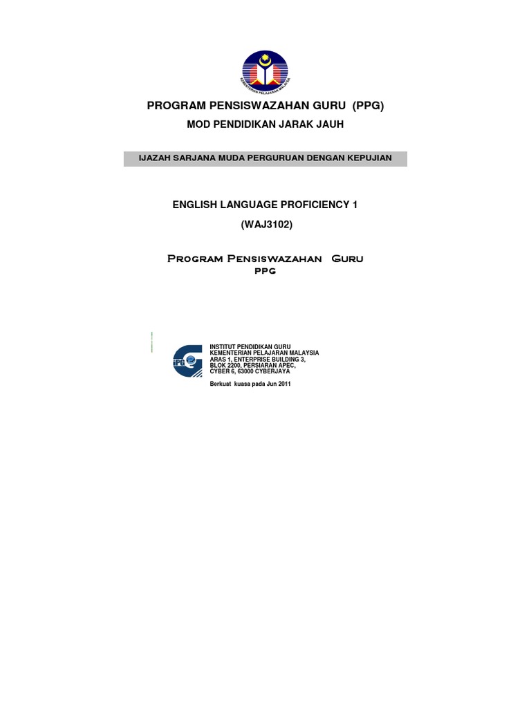 Waj3102 Pdf Pdf Adjektiva Bagian Dari Kalimat