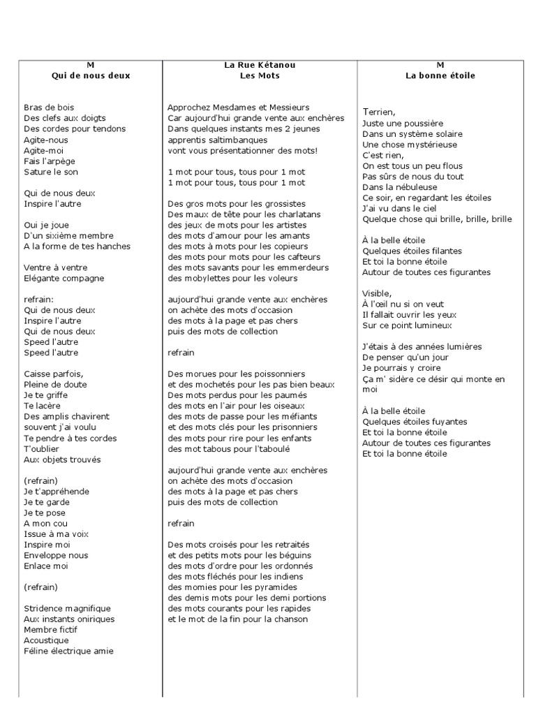Parolesdocx