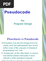 Pseudocode: For Program Design