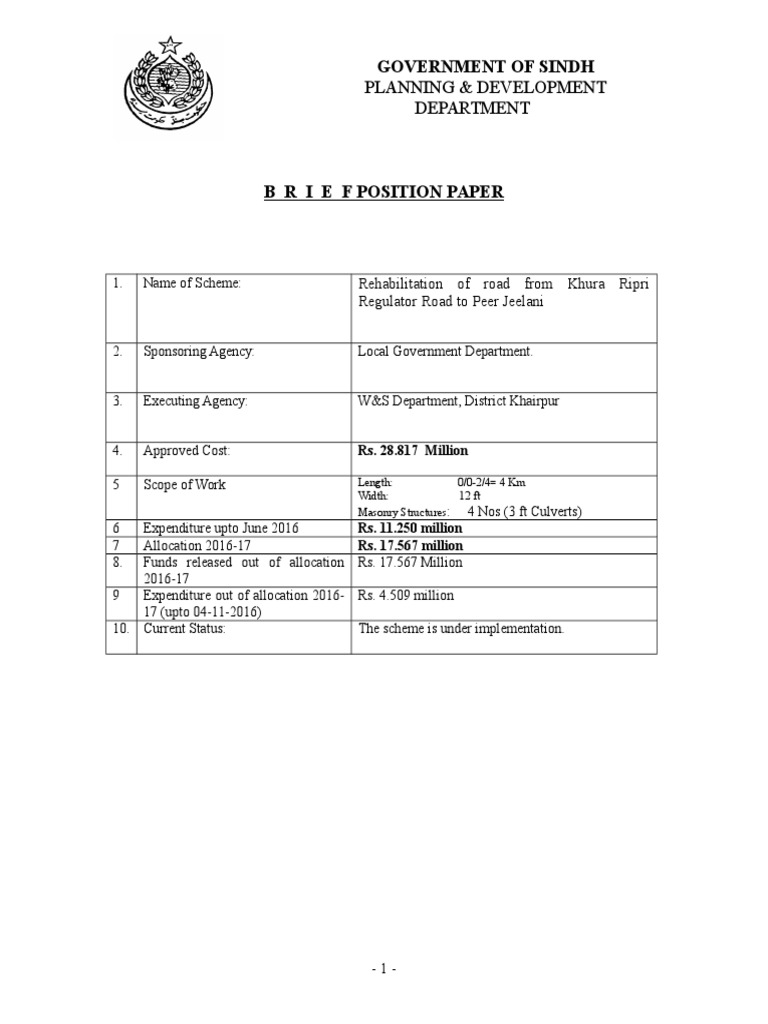 Brief - Mehran Highway. | PDF
