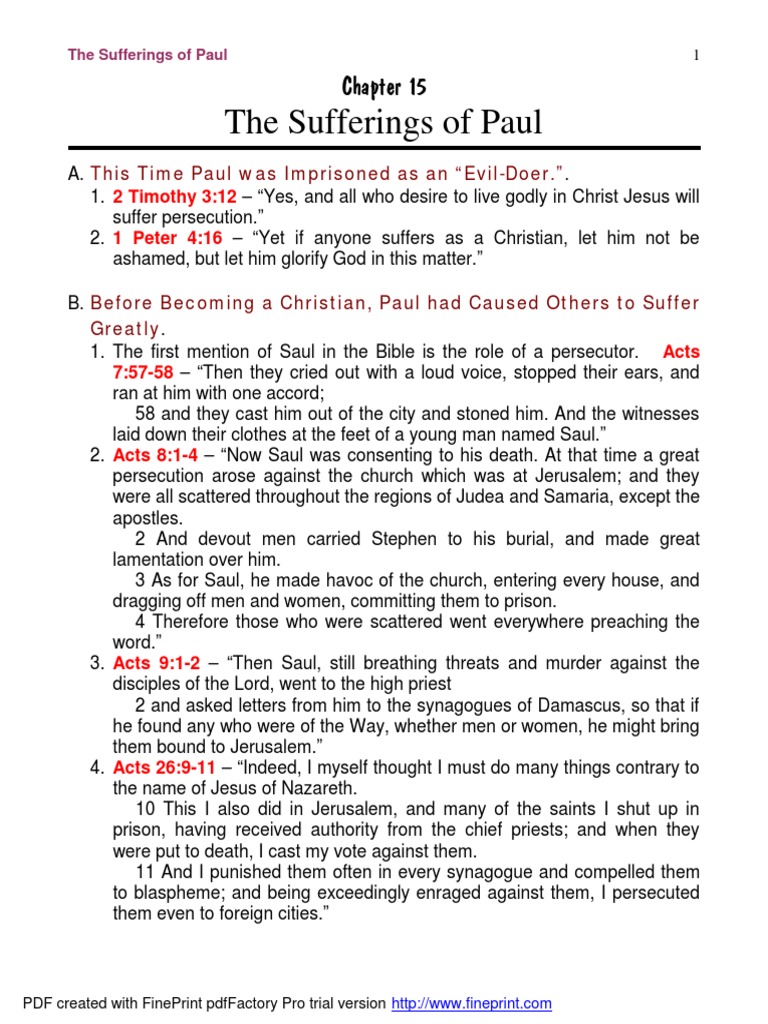 15 The Sufferings of Paul Acts Of The Apostles Paul The Apostle