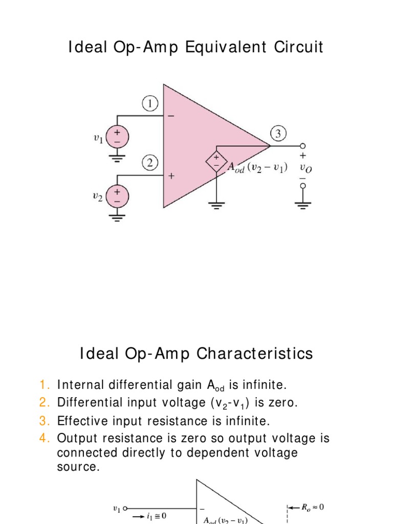 A Comprehensive Guide to Operational Amplifier Circuits Their Characteristics, Equivalent