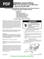 Whirlpool Gas Dryer Conversion Kit Instructions W10301479A