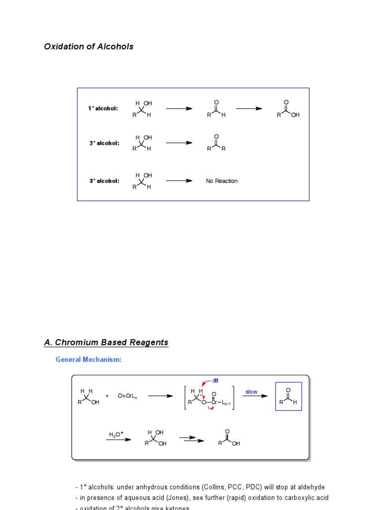 Oxidations Pdf Chromium Alcohol