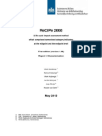 ReCiPe 2008: A Harmonized Life Cycle Impact Assessment Method