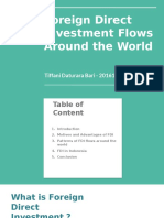 Foreign Direct Investment Flows Around The World: Tiffani Daturara Bari - 201610829