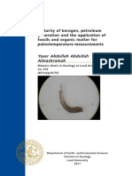 Maturity of Kerogen, Petroleum Generation and the Application of Fossils MS Thesis