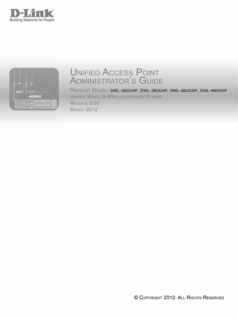 DWL-2600AP 3600AP 6600AP 8600AP A1 Manual v3.00 (WW) | PDF | Wireless ...