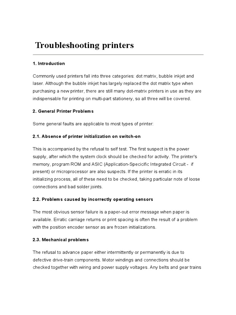 Printer Troubleshooting Guide | PDF | Printer (Computing) | Image Scanner