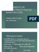 Reglamento buenas practicas  de manufactura