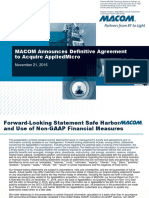 2016-11-21 MACOM-AppliedMicro Acquisition Conference Call Presentation