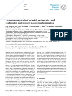 Formation and Growth of Nucleated Particles Into Cloud Condensation