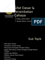 Sifat Dasar & Perambatan Cahaya