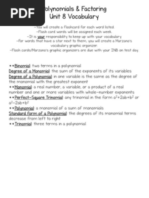 unit 8 vocab inb