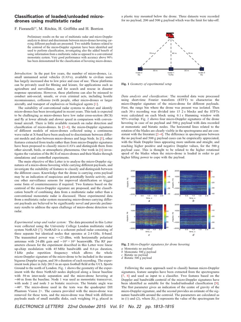 Classification of Un Loaded Micro Drones PDF | PDF | Test Set ...