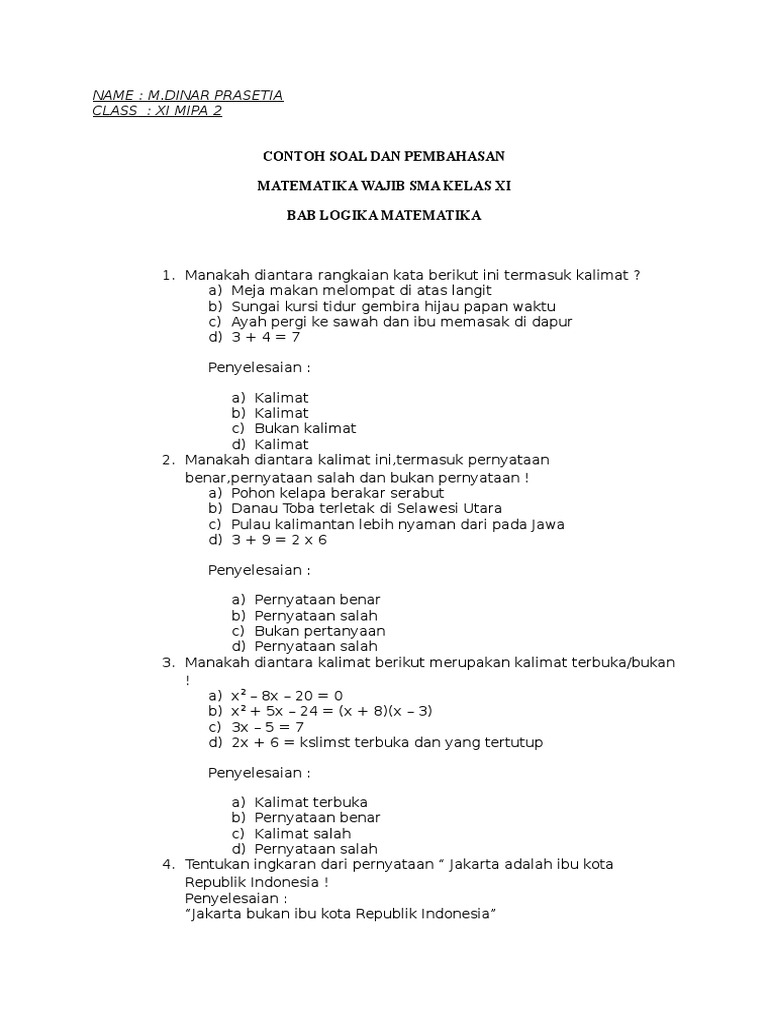 Soal Benar Atau Salah Pengetahuan Umum