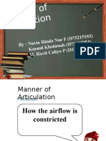 Manner of Articulation