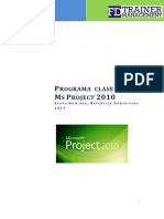 Programa de Clase MS Project 2010