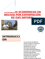 INGRESOS Económicos en Bolivia POR Exportación de Gas