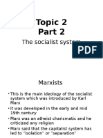Topic 2: The Socialist System