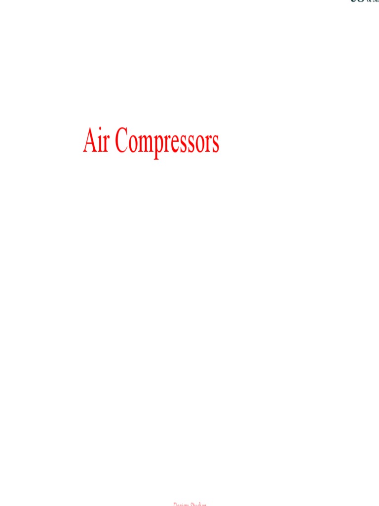Air Compressor PDF Gas Compressor Mechanical Engineering