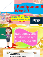 2nd Week 7 Reduccion at Kristiyanisasyon