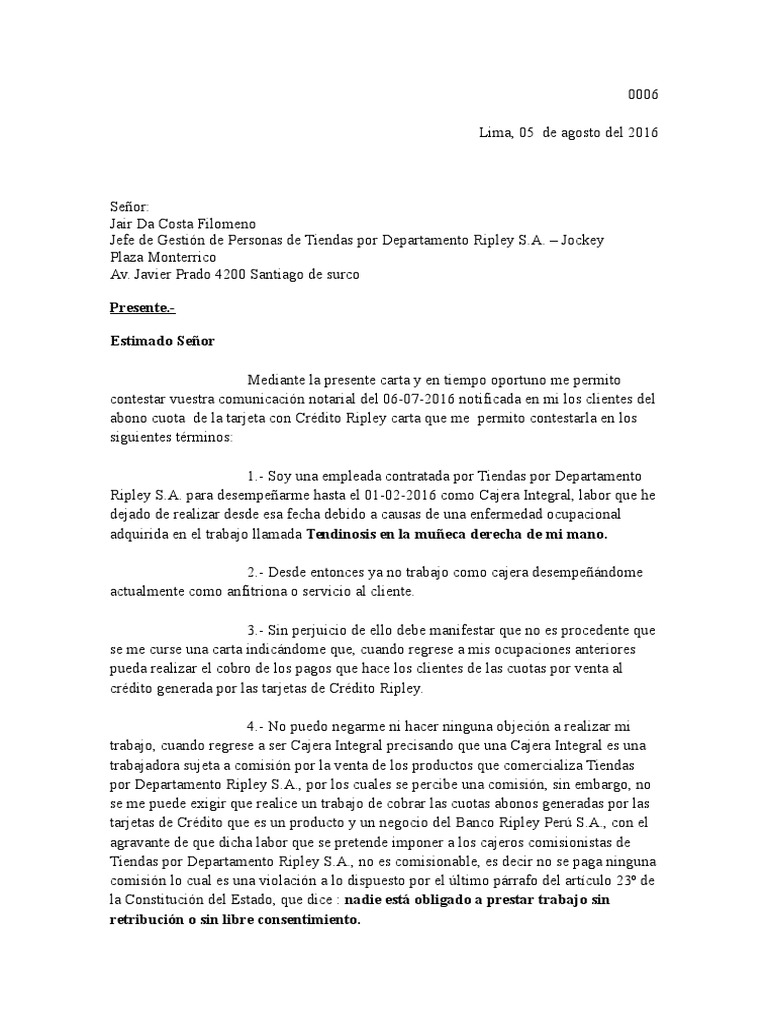 Modelo De Carta Notarial De Desalojo De Vivienda  Perodua i