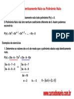 Polinômio Identicamente Nulo