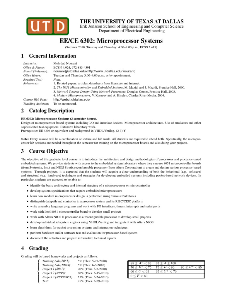 Microprocessor Systems Course Overview | PDF | Computers | Technology ...