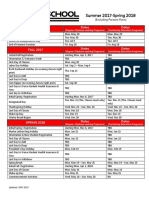 2017-2018 University Academic Calendar