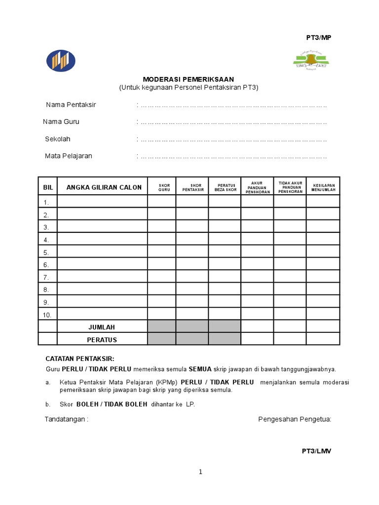 Borang Pt3mp Pdf