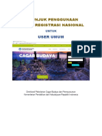 Panduan Sistem Pendaftaran Cagar Budaya User Umum