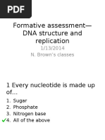 Formative Assessment—DNA Structure and Replication 2014