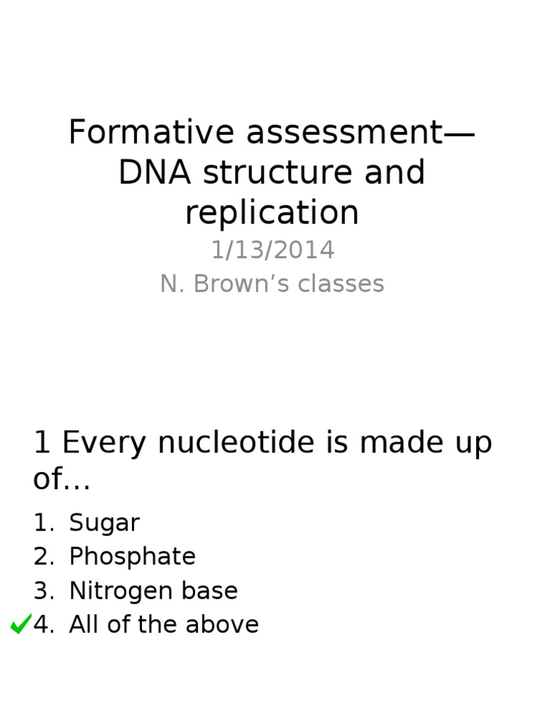 DNA Structure and Replication Quiz | PDF | Dna | Nucleotides