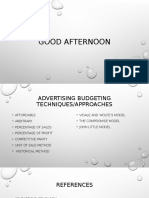 Advertisement Budgeting