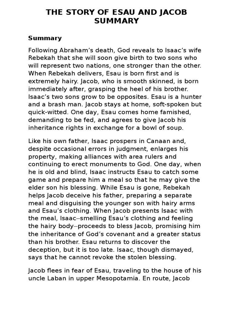 Esau and Jacob | Jacob | Rebecca