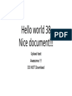 Hello World 38 Nice Document!!!: Upload Test Awesome !!! DO NOT Download