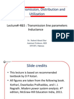 Power Transmission, Distribution and Utilization: Lecture# 4&5: Transmission Line Parameters Inductance Inductance