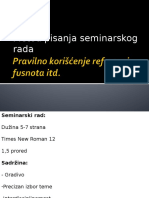 Uputstvo Za Pisanje Seminarskog