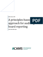 A Principles Based Approach For Auditing Board Reporting Jeff Houde